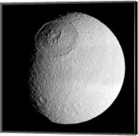 Framed Saturn's Moon Tethys