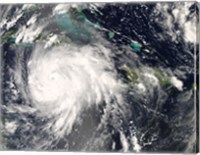 Framed Hurricane Gustav over Jamaica