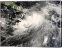 Framed Tropical Storm Gustav in the Caribbean Sea