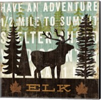 Framed Simple Living Elk