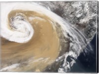 Framed Asian Dust Storm Crosses the Pacific