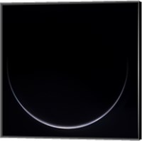 Framed Sun-Illuminated Crescent of Earth around Antarctica