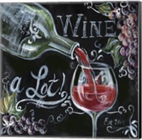Framed Chalkboard Wine I