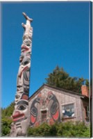 Framed Haida Totem Pole and Tourist Shop, Queen Charlotte Islands, Canada