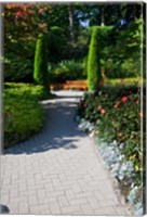 Framed Trail Through the Butchard Gardens, Victoria, British Columbia, Canada