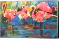 Framed Flirty Flamingos
