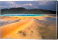 Framed Grand Prismatic Geyser, Yellowstone National Park, Wyoming