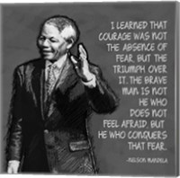 Framed He Who Conquers - Nelson Mandela Quote