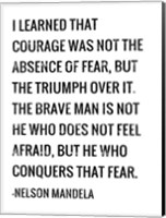 Framed Courage - Nelson Mandela Quote