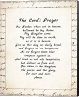 Framed Lord's Prayer - Script