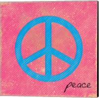 Framed Peace Blue and Pink