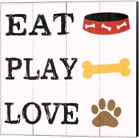 Framed Eat Play Love - Dog 2