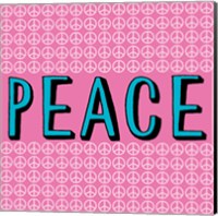 Framed Peace - Blue and Pink