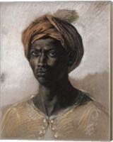 Framed Bust of a Black Man Wearing a Turban, 1826