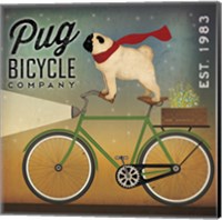 Framed Pug on a Bike