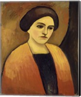 Framed Head Of A Woman In Orange And Brown (Portrait Of The Artist'S Wife),  c.  1911