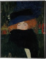 Framed Lady With Hat And Feather Boa, 1909