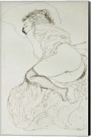 Framed Liegender Halbakt Nach Links - Female Nude, 1912-1913
