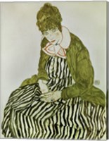 Framed Edith Schiele Seated, 1915