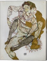Framed Seated Couple (Egon Und Edith Schiele), 1915