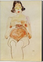Framed Red Nude, Pregnant, 1910