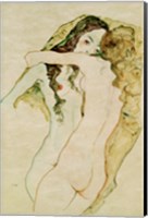 Framed Zwei Frauen In Umarmung [Two Women Embracing], 1911