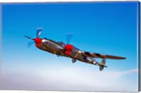 Framed Lockheed P-38 Lightning Fighter