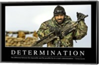 Framed Determination: Inspirational Quote and Motivational Poster