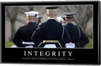 Framed Integrity: Inspirational Quote and Motivational Poster