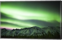 Framed Bright Aurora Borealis over Annie Lake