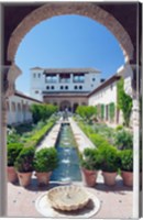 Framed Palacio del Generalife, Alhambra, Granada, Andalucia, Spain