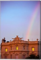 Framed Spain, Madrid, Plaza de Cibeles, Rainbow