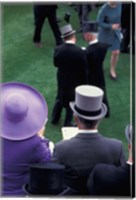 Framed Formally dressed race patrons, Royal Ascot, England
