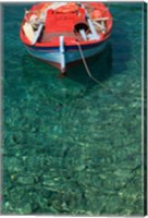 Framed Greece, Ionian Islands, Kefalonia, Fishing Boat