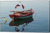 Framed Harbor Fishing Boat, Lesvos, Mytilini, Aegean Islands, Greece