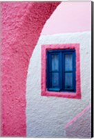 Framed Colorful Pink Building, Imerovigli, Santorini, Greece