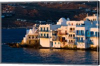 Framed Shoreline of Little Venice, Hora, Mykonos, Greece