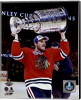 Framed Andrew Shaw with the Stanley Cup Game 6 of the 2015 Stanley Cup Finals