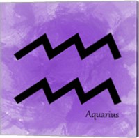 Framed Aquarius - Violet