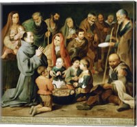 Framed Saint Diego of Alcala Feeds the Poor