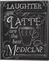 Framed 'Laughter & Latte' border=