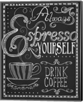 Framed 'Espresso Yourself' border=