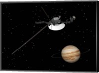 Framed Voyager Spacecraft near Jupiter