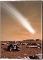 Framed Comet C/2013 A1 over Mars