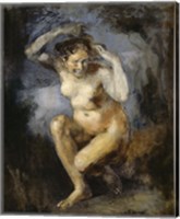 Framed Crouching Flora, 1870