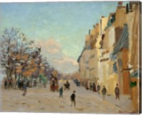 Framed Quai De La Gare, Snow, 1880