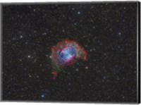 Framed Messier 27, the Dumbbell Nebula