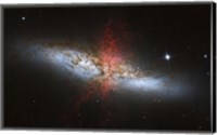 Framed Messier 82, a starburst galaxy in the Constellation Ursa Major