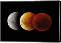 Framed Composite image of lunar Eclipse, Victoria, Australia