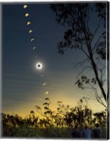 Framed Solar Eclipse composite, Queensland, Australia I